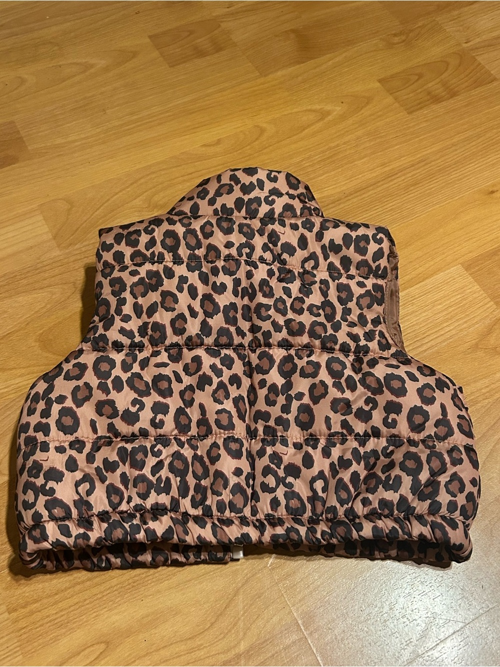 Derek Heart LIKE NEW Toddler Leopard Print Puffer Vest Size 2T - Picture 4 of 5